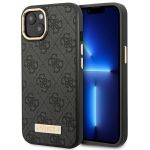 Guess GUHMP14SU4GPRK iPhone 14 / 15 / 136.1" czarny/black hard case 4G Logo Plate MagSafe