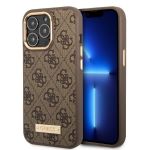Guess GUHMP13XU4GPRW iPhone 13 Pro Max6,7" brązowy/brown hard case 4G Logo Plate MagSafe
