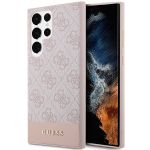 Guess GUHCS23LG4GLPI S23 Ultra S918 różowy/pink hard case 4G Stripe Collection