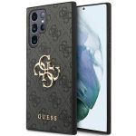 Guess GUHCS23L4GMGGR S23 Ultra S918szary/grey hardcase 4G Big Metal Logo