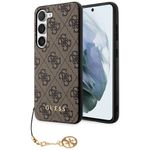 Guess GUHCS23SGF4GBR S23 S911 brązowy/brown hardcase 4G Charms Collection