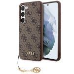 Guess GUHCS23MGF4GBR S23+ S916brązowy/brown hardcase 4G Charms Collection
