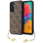 Guess GUHCSA34GF4GBR A34 5G A346 brązowy/brown hardcase 4G Charms Collection