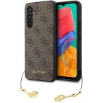 Guess GUHCSA54GF4GBR A54 5G A546 brązowy/brown hard case 4G Charms Collection