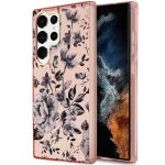 Guess GUHCS23LHCFWSP S23 Ultra S918różowy/pink hardcase Flower Collection