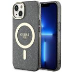 Guess GUHMP14MHCMCGK iPhone 14 Plus/ 15 Plus 6.7" czarny/black hardcase Glitter Gold MagSafe