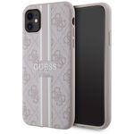 Guess GUHMN61P4RPSP iPhone 11 / Xrróżowy/pink hardcase 4G Printed Stripes MagSafe