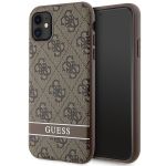 Guess GUHCN61P4SNW iPhone 11 / Xrbrązowy/brown hardcase 4G Stripe
