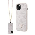 Guess GUHCP14XP4TDSCPP iPhone 14 Pro Max6.7" różowy/pink hardcase Crossbody 4G Metal Logo