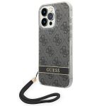 Guess GUOHCP14LH4STK iPhone 14 Pro 6,1" czarny/black hardcase 4G Print Strap