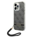 Guess GUOHCP14XH4STK iPhone 14 Pro Max 6,7" czarny/black hardcase 4G Print Strap