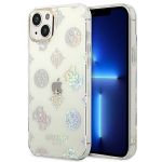 Guess GUHCP14MHTPPTH iPhone 14 Plus/ 15 Plus 6.7" przezroczysty/transparent hard case Peony Glitter