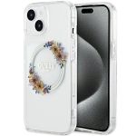 Guess GUHMP15SHFWFCT iPhone 15 / 14 / 136.1" transparent hardcase IML Flowers Wreatch MagSafe