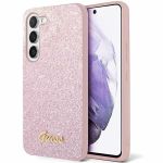 Guess GUHCS24MHGGSHP S24+ S926różowy/pink hardcase Glitter Script