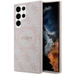 Guess GUHMS24LG4GFRP S24 Ultra S928 różowy/pink hardcase 4G Collection Leather Metal Logo MagSafe