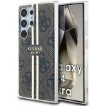 Guess GUHCS24LH4PSEGW S24 Ultra S928brązowy/brown hardcase IML 4G Gold Stripe
