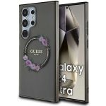 Guess GUHMS24LHFWFCK S24 Ultra S928czarny/black hardcase IML Flowers Wreath MagSafe