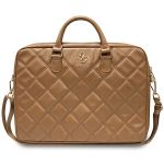 Guess Torba GUCB15ZPSQSSGW 16"brązowy/brown Quilted 4G