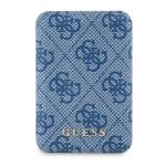 Guess Powerbank indukcyjny 15WGUPB5FP4EMGB 5000mAh niebieski/blue 4G Leather Metal Logo MagSafe