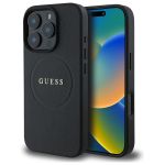 Guess GUHMP16XPGHSMMK iPhone 16 Pro Max 6.9" czarny/black hardcase Grained Ring MagSafe