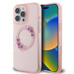 Guess GUHMP16LHFWFCP iPhone 16 Pro6.3" różowy/pink hardcase IML Flowers Wreath MagSafe