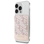 Guess Wallet Card Slot GUWMSHGCFSEPMagSafe GCube stripe różowy/pink