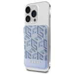 Guess Wallet Card Slot GUWMSHGCFSEB MagSafe GCube stripe niebieski/blue