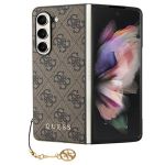 Guess GUHCZFD5GF4GBR F946 Z Fold5 brązowy/brown hardcase 4G Charms Collection