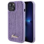 Guess GUHCP15SPSFDGSU iPhone 15 / 14 / 13 6.1" fioletowy/purple hardcase Sequin Script Metal