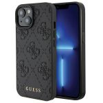 Guess GUHCP15SP4EPMK iPhone 15 / 14 / 13 6.1" czarny/black hardcase Leather 4G Stamped