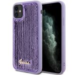 Guess GUHCN61PSFDGSU iPhone 11 / Xr 6.1" fioletowy/purple hardcase Sequin Script Metal