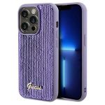 Guess GUHCP13LPSFDGSU iPhone 13 Pro / 13 6.1" fioletowy/purple hardcase Sequin Script Metal