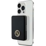 Guess Powerbank indukcyjny 5WGUPBM3AL4DMK 3000mAh czarny/black MagSafe 4G Strassed Metal Logo