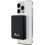 Guess Powerbank indukcyjny 15WGUPBM5ALGSGK 5000mAh czarny/black MagSafe Metal Script Logo