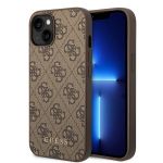 Guess GUHCP15MG4GFBR iPhone 15 Plus / 14 Plus 6.7" brązowy/brown hard case 4G Metal Gold Logo