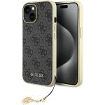 Guess GUHCP15SGF4GGR iPhone 15 / 14 / 13 6.1" szary/grey hardcase 4G Charms Collection