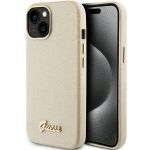 Guess GUHCP15SPGMCSD iPhone 15 / 14 / 13 6.1" złoty/light gold hardcase Glitter Glossy Script