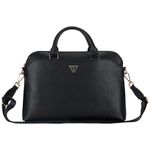 Torba Guess Grained Zipper Pocket Triangle Logo 15" czarny