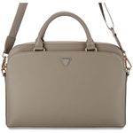Torba Guess Grained Zipper Pocket Triangle Logo 15" brązowy