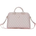 Torba Guess 4G Zipper Pocket Triangle Logo 15" różowy