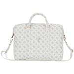 Torba Guess 4G Peony Front Pocket Zipper Triangle Logo 16" biały