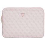 Torba Guess Sleeve 14" 4G Zipper Pocket Triangle Logo różowy