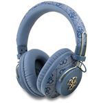 Słuchawki nauszne Guess Bluetooth ENC Metal 4G Logo niebieski