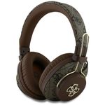 Słuchawki nauszne Guess Bluetooth ENCMetal 4G Logo brązowy