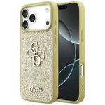 Etui Guess Fixed Glitter Big 4G do iPhone 17 Pro Max / 18 Pro Max złoty