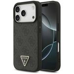 Etui Guess Leather 4G Triangle Strass MagSafe do iPhone 17 Pro / 18 Pro czarny