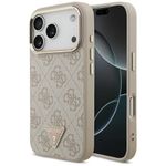 Etui Guess 4G Triangle Logo MagSafe do iPhone 17 Pro / 18 Pro różowy złoty