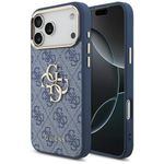 Etui Guess 4G Big 4G Classic Logo do iPhone 17 Pro Max / 18 Pro Max niebieski złoty