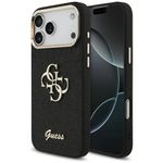 Etui Guess Fixed Glitter Big 4G Metal Frame do iPhone 17 Pro Max / 18 Pro Max czarny