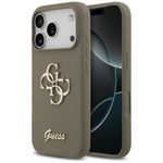Etui Guess Silicone Big 4G Script do iPhone 17 Pro Max / 18 Pro Max brązowy